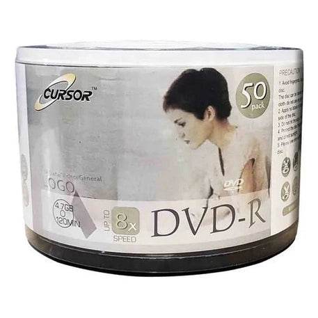 Disco virgen DVD - R Cursor de 16x por 50 unidades - Jorcima Spa Venta Online