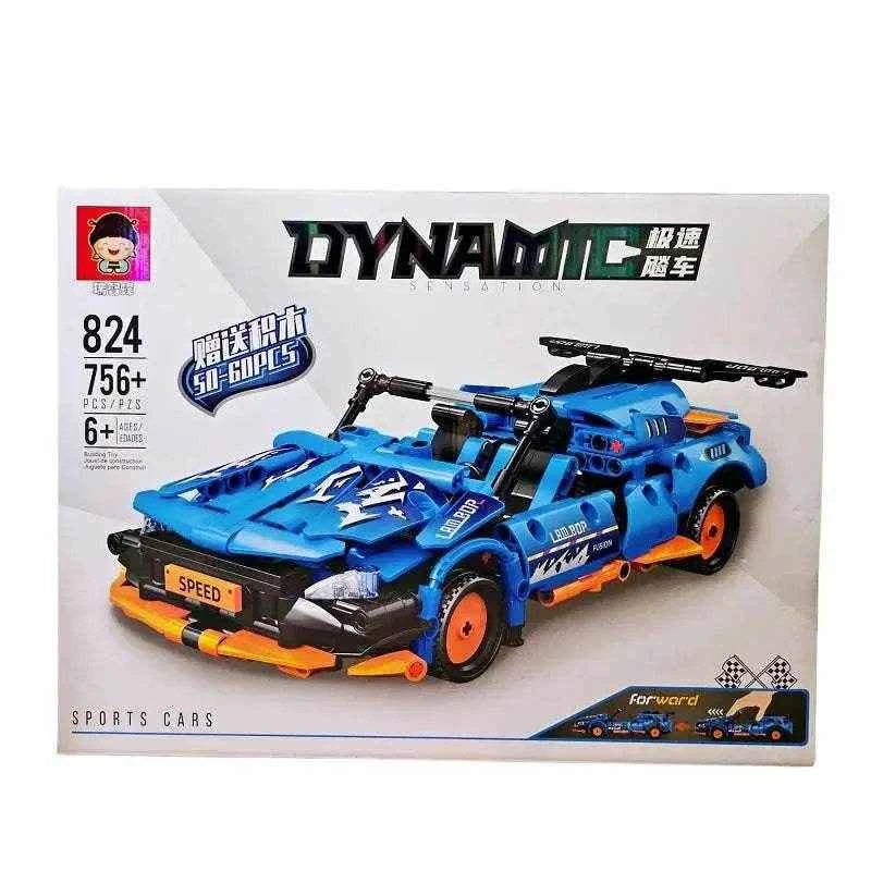 Bloques De Construcción Auto De Carrera Deportivo 756 Piezas