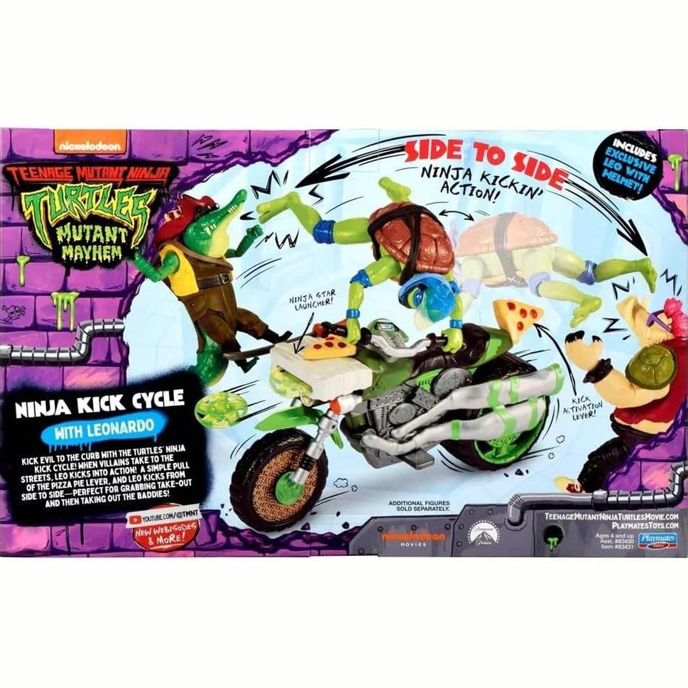 SET TORTUGAS NINJA LEONARDO NINJA KICK CYCLE - Jorcima Spa Venta Online