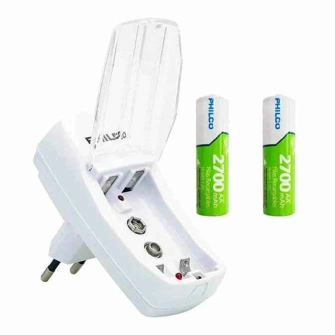 Cargador + 2 Pilas AA 2700 Mah