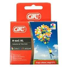 PACK 2 TINTA COLOR Y NEGRO HP 60 XL Logic,GTC Y G&G - Mi tienda