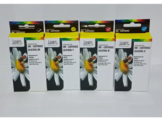 Pack De 4 Cartucho Alternativo Hp 670 Xl