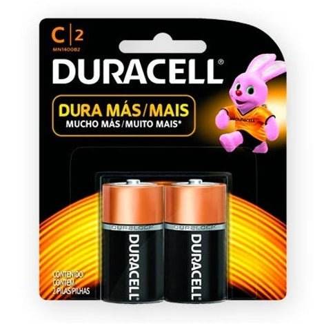 Pilas Alcalinas Duracell C MN1400 LR14 1.5V 2 Unidades - Mi tienda