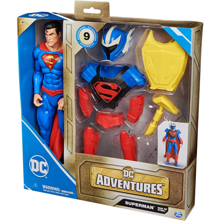 Superman Figura de acción, 12 pulgadas, 9 accesorios - Mi tienda
